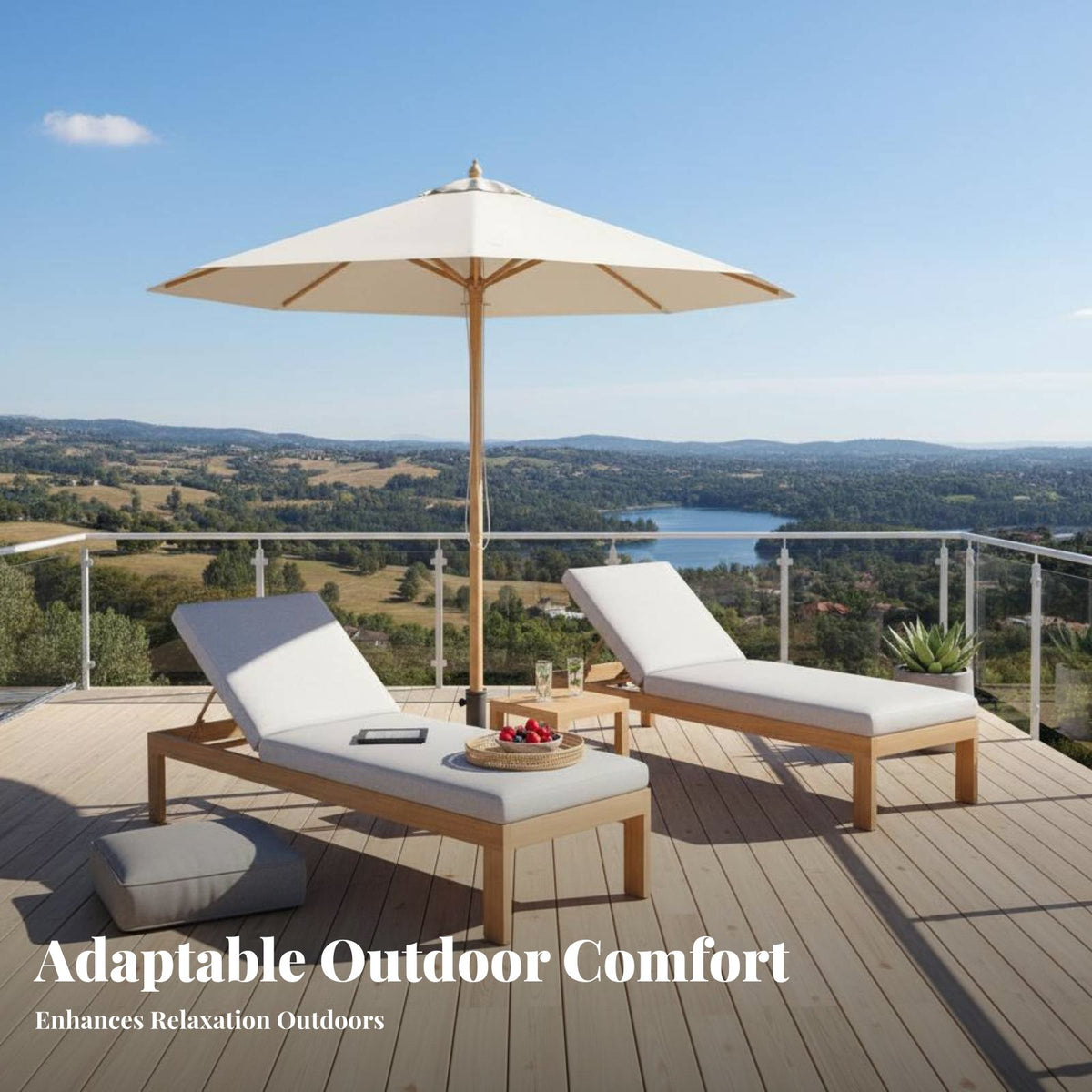 Durable Wood Construction Folding Wooden Deck Chair Adjustable backrestrest Outdoor Furniture Slatted Design Sun Lounger Weather-Resistant for Beachgoers, hospitality industry Business Owners, Homeowners, waterside, Beach, Courtyard, backrestyard