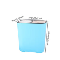 Two-Section-Compartment Trash Can Inner Liner Two-Section Compartment Trash Can Rounded Corners