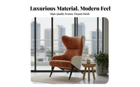 Highrear Armchair Nordic Aesthetic Upholstered Contoured Rearrest Chair Chair Minimalist Aesthetic Mid-Century Modernera Modern