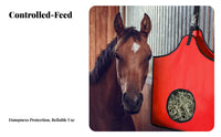 Slow Feeder Hay Bag for Horse Heavy Duty 600D Oxford Hanging Feed Bag for Sheep, Goats, Feed Hole Hay Feeder