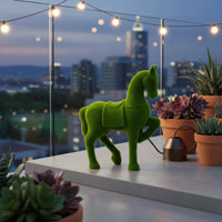 Foliage-Covered Horse Statue Creative Design Outdoor Decor Cute for Balcony