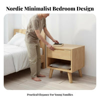 2-Drawer Nightstand Modern Design Household Furniture Nordic Design