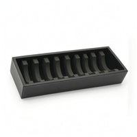 Jewelry Display Tray with Slots 10-Slot Bangle Tray Slimline Leather-Covered for Jewelers, Showcases, Home Storage