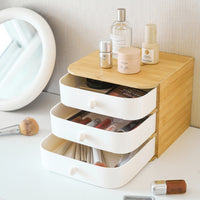 Multi-layer Arc Drawer Storage Box with Bamboo Board