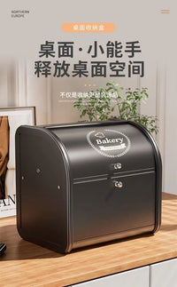 玄关收纳盒家用钥匙口罩面包箱入户门口桌面收纳箱客厅零食收纳盒 双层经典黑翻盖款【大号】