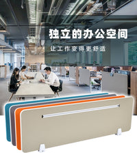 办公桌挡板网格布艺屏风隔挡板桌面隔断板办公家具配件可挂收纳盒 深灰色80*30cm