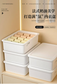 内衣袜子内裤收纳盒抽屉式三合一分隔家用学生宿舍神器分格整理箱