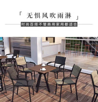 户外塑木桌椅防腐木休闲桌室外庭院露天防水防晒奶茶店桌椅