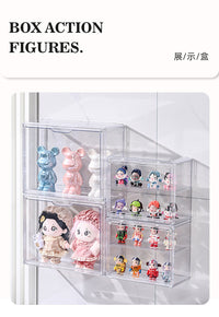 盲盒收纳展示架壁挂式泡泡玛特展示盒陈列挂墙上置物架透明手办柜