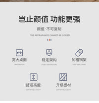 办公桌简易书桌办公室家用台式电脑桌学习写字简约长条课桌子纯黑