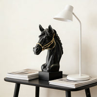 Lifelike Horse Head Sculpture Decorative Art Piece for Living Room, Office, or Display Cabinet
