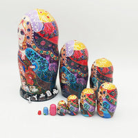 Ten-Layer Russian Style Wooden Matryoshka Doll Set for Children