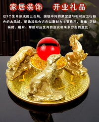 Brass Zodiac Wealth Array Ornament - New Chinese Style