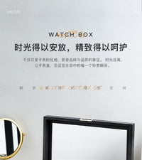 Double-Layer 12-Slot Watch Display Box with Carbon Fiber PU Leather