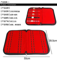 Portable 20-Slot Watch Storage Velvet Tray Bag and Display Case