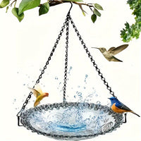 Hanging Bird Feeder Outdoor Decorative Bird Bath Pendant Balcony Garden Hummingbird Feeder