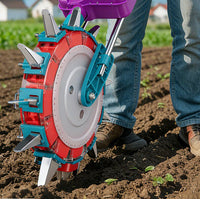 Manual Push-Type Fertilizer Applicator with Multiple Nozzles for Corn and Garlic