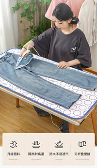 Foldable Ironing Board Cover with Heat Insulation, Portable, Pink Set