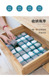 Honeycomb Drawer Divider Storage Organizer, 6-Layer, PP, Snap-On, Blue