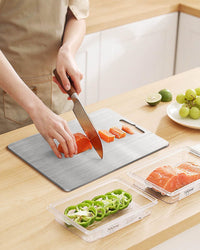 201 Stainless Steel Cutting Board Thickened Anti-Mold and Antibacterial Double-Sided Kitchen Chopping Board