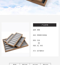 Wooden Square Sunglasses Display Tray with 7 Grids for Eyewear Storage