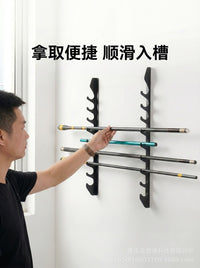 Metal Multi-Slot Fishing Rod Ceiling Mount Hanger with Wall Display Rack
