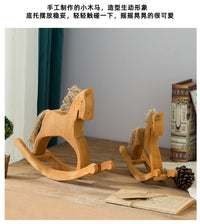 Vintage Rocking Horse Wood Carving Ornament