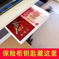 Under-Desk Hidden Drawer Storage Box Plastic Invisible Desktop Storage Box for Office and Kitchen Multi-functional Organizer
