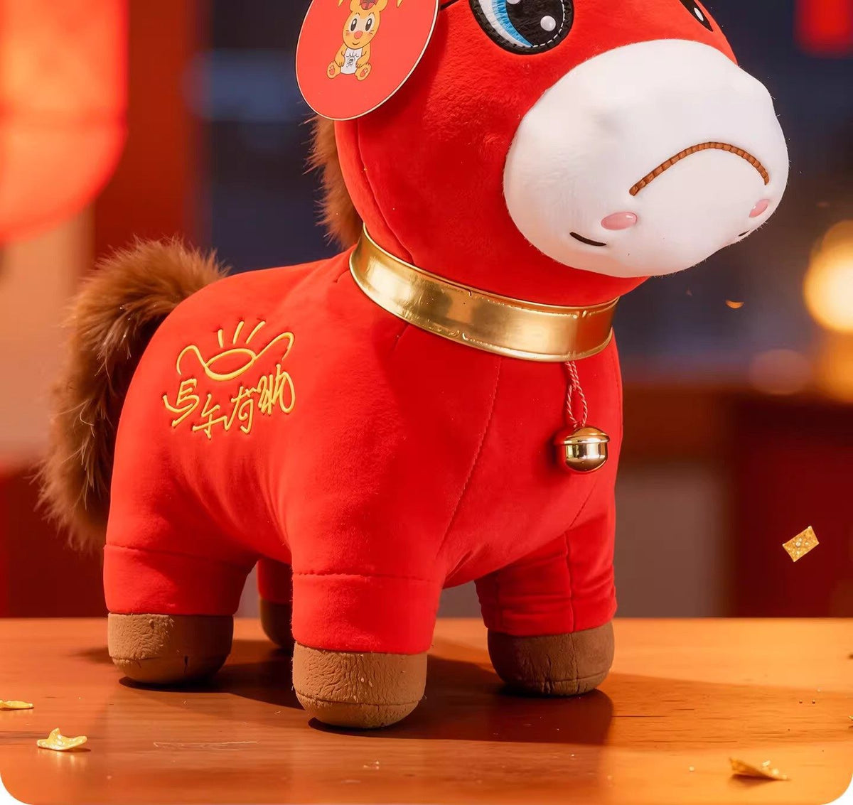 Crying Horse Plush Toy 2026 Zodiac Figurine