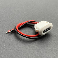 Type-C 2P Injection Molded Female Connector with Wire for Waterproof Applications