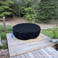 JLY Modern Simple Outdoor Cover for Air Conditioner, Polyester, Black, 50/100/150 Gallon