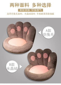 Plush Floor Cushion with Backrest for Bedroom