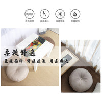 Linen Floor Cushion with Backrest for Balcony