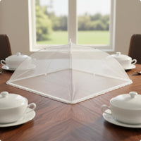 Foldable Food Net Shielded Mesh Meal Protector Easy to Clean for Commercial