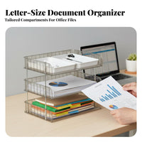 Stackable Letter-size document Drawer Easy Classification Desk Storage Box Large Capacity