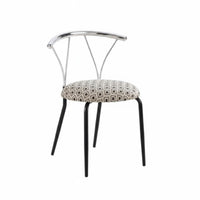 Upholstered Curvedrear Chair French Inspired Vanity Stool Soft Padded for Women