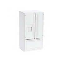 1:12 Scale Dollhouse Double Door Fridge Retro Design Refrigerator Handcrafted 1:12 Scale Fridge for Diorama