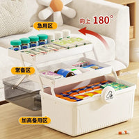 Drawer-Type Large-Capacity Medicine Box, Multi-Layer Transparent Storage Organizer for Home and Student Dormitory