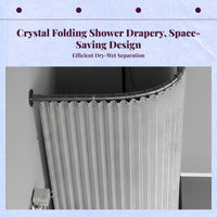 Rhombus Folding Shower Curtain Rod, No-Drill, Space Saver