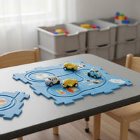 ABS Material Electric Car Track Playset Polished Edges Educational Toy for Boys, Toddlers