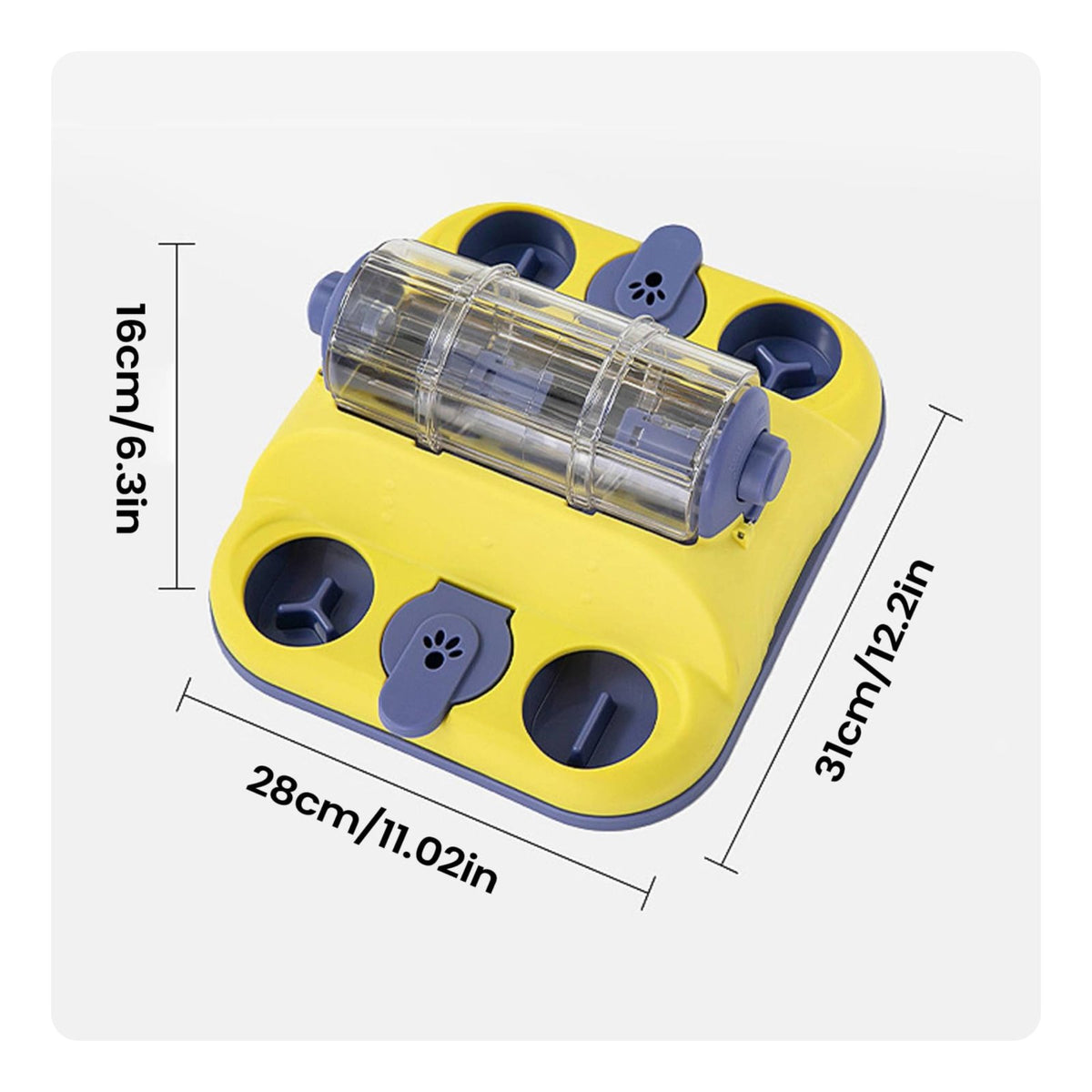 Boredom Relief Rotating Food Dispenser Toy Promotes Brain Development Interactive Pet Challenge Feeder 2 Difficulty Levels Pet Treat Dispenser Challenge for Indoor