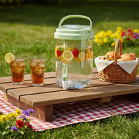 Food Grade Material Refrigerator Cold Water Jug with Spigot Large Capacity Fridge Drink Dispenser with Spigot Leak-Proof Refrigerator Water Dispenser Easy to Clean for Outdoor, Picnic, Party