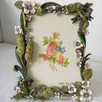 Enamel Cartoon Metal Photo Frame, New Chinese Style Tabletop Frame