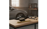 Slim-Profile Scissor Jack with Wheel Brace Folding Scissor Car Jack Portable Heavy-Duty for Motorists, Tire Changes