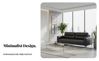 Minimalist design Couch, Single-Seater, and Table Combination Modern Aesthetic Guest Seating Arrangement Complete Reception Solution Office Lounge Suite Professional Look for Business Owners, Corporate Buyers, Interior Designers, Waiting Room, Lobby