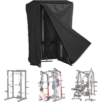 Waterproof Dustproof Fitness Rack Cover with Zipper, Black