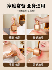 Pure Brass Moxibustion Meridian Brush with Scraping Function