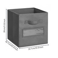Nonwoven Storage Cube Lightweight Foldable Storage Box Double Handles Closet Organizer Cube for Playroom, Wardrobe