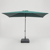 Rectangular Patio Umbrella Tilting Umbrella with Water Base Adjustable Height for Garden, Balcony, Market Stall
