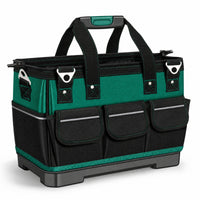 Tool Bag Tool Organizer Tool Storage Bag Handheld Tool Carrier with Multiple Front Flap Pockets and Shoulder Strap Suitable for Plumbers Technicians Maintenance Work